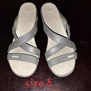 womens croc heel sandal